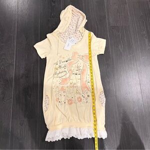 NWT - Colza - Pastel Yellow Short Sleeve Long Top